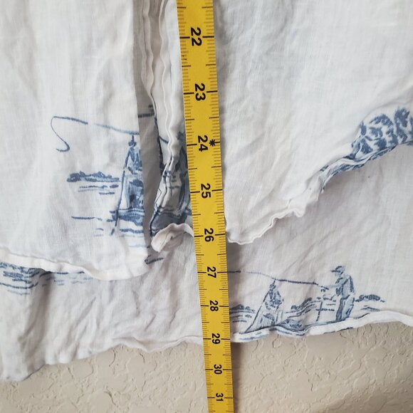 Vineyard Vines XL White 100% Linen Short Sleeve Button Down - Picture 6 of 8